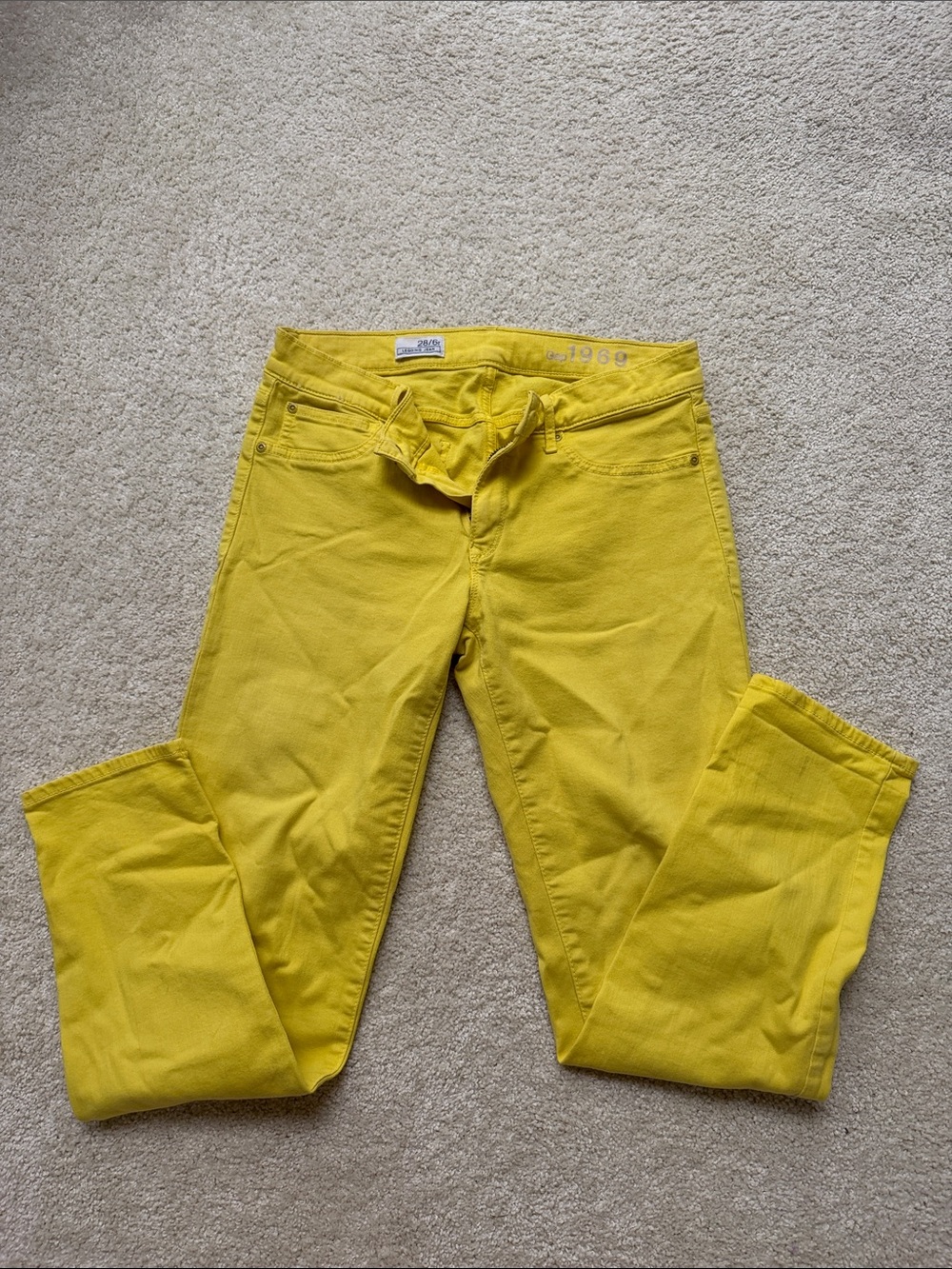 GAP Yellow Skinny Jeans for Women